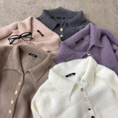 ノンヘッジ non-hedge シャギーボタンポロ （オフホワイト）｜詳細画像