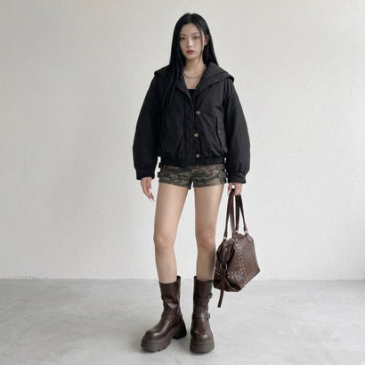 ファーミリタリー中綿ブルゾン （ブラウン）｜詳細画像