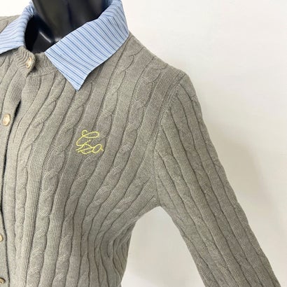 ノンヘッジ non-hedge シャツアンサンブル風ケーブルニットプルオーバー （グレー）｜詳細画像