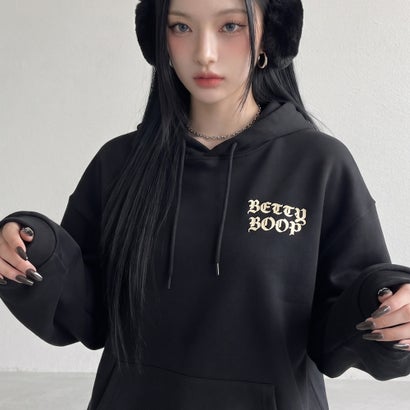 BETTYBOOPバックロゴパーカー （ブラック）｜詳細画像