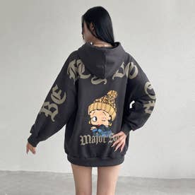 BETTYBOOPバックロゴパーカー （チャコール）