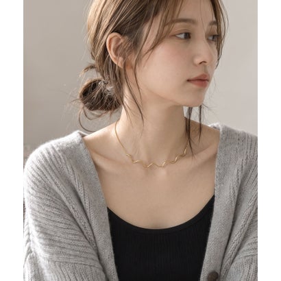 コレカラ colleca la [stainless] ウェーブライン ショートネックレス〈金属アレルギー対応〉 （ゴールド）｜詳細画像