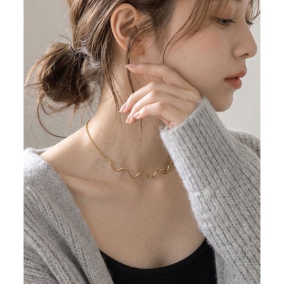 コレカラ colleca la [stainless] ウェーブライン ショートネックレス〈金属アレルギー対応〉 （ゴールド）｜詳細画像