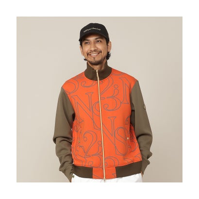 エヌエス23・パー・ニッサゴルフ NS23 par Nissa Golf 【Men's】NS23フロッキープリントジャージ （カーキ）｜詳細画像