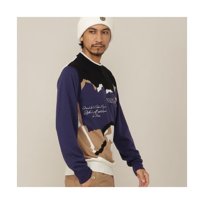 エヌエス23・パー・ニッサゴルフ NS23 par Nissa Golf 【Men's】MAPインターシャニット （ブラウン）｜詳細画像
