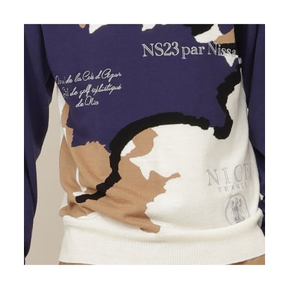 エヌエス23・パー・ニッサゴルフ NS23 par Nissa Golf 【Men's】MAPインターシャニット （ブラウン）｜詳細画像