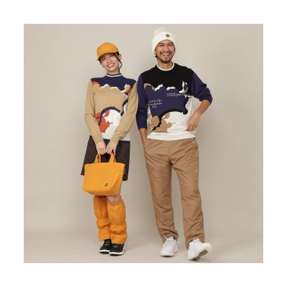 エヌエス23・パー・ニッサゴルフ NS23 par Nissa Golf 【Men's】MAPインターシャニット （ブラウン）｜詳細画像