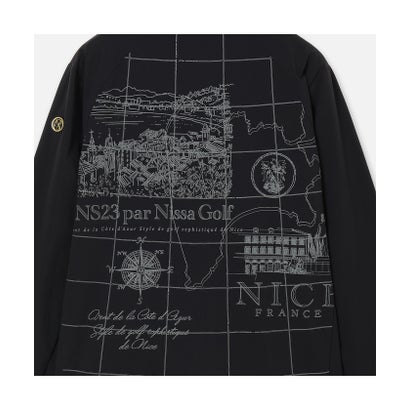 エヌエス23・パー・ニッサゴルフ NS23 par Nissa Golf 【Men's】GORDUR地図プリントパーカー （ブラック）｜詳細画像