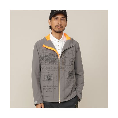 エヌエス23・パー・ニッサゴルフ NS23 par Nissa Golf 【Men's】GORDUR地図プリントパーカー （ブラック）｜詳細画像