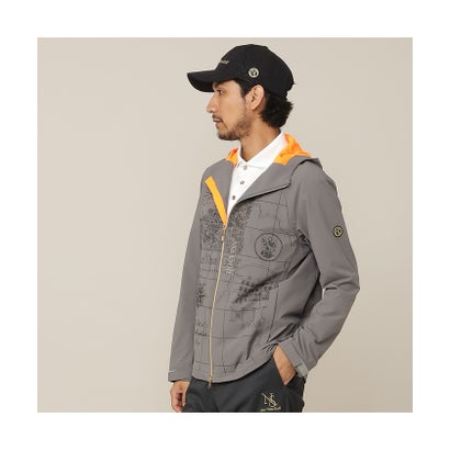 エヌエス23・パー・ニッサゴルフ NS23 par Nissa Golf 【Men's】GORDUR地図プリントパーカー （ブラック）｜詳細画像