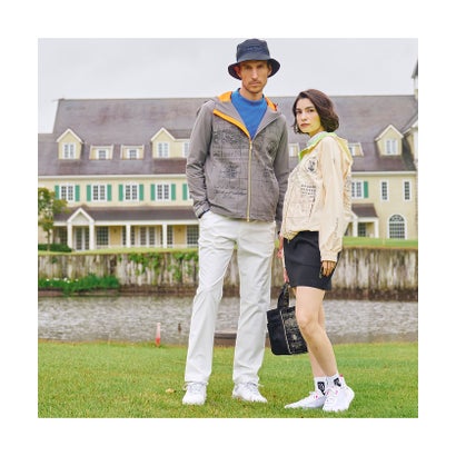 エヌエス23・パー・ニッサゴルフ NS23 par Nissa Golf 【Men's】GORDUR地図プリントパーカー （グレー）｜詳細画像