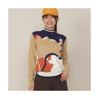 エヌエス23・パー・ニッサゴルフ NS23 par Nissa Golf 【Women's】MAPインターシャニット （ベージュ）｜詳細画像