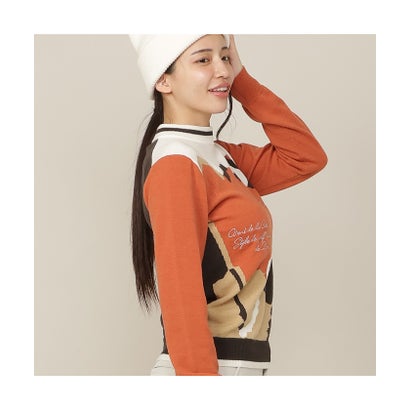 エヌエス23・パー・ニッサゴルフ NS23 par Nissa Golf 【Women's】MAPインターシャニット （オレンジ）｜詳細画像