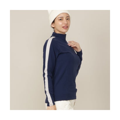 【Women's】吸湿発熱モックネック （オレンジ）｜詳細画像