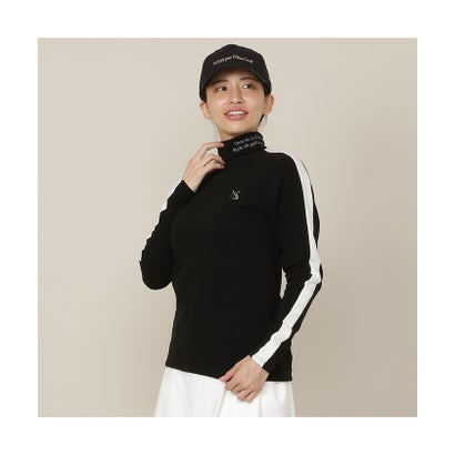 【Women's】吸湿発熱モックネック （ダークブルー）｜詳細画像