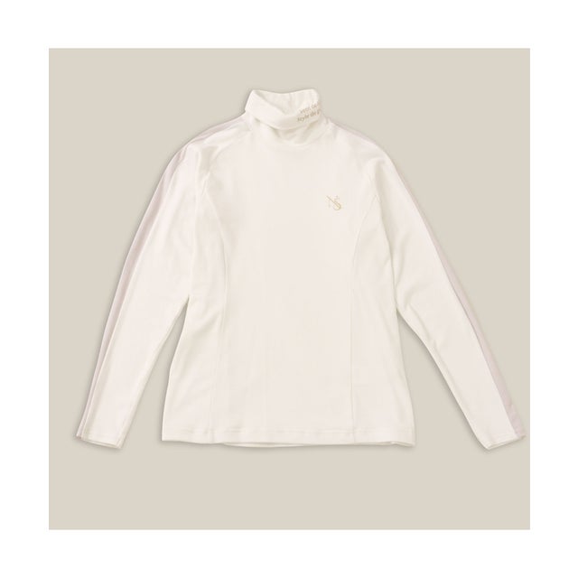 【Women's】吸湿発熱モックネック （ホワイト）