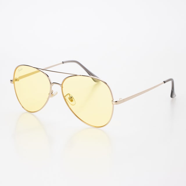 AVIATOR TEAR DROP SUNGLASSES （イエロー）