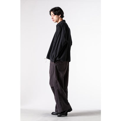 EASY WIDE TROUSERS （OFF BLACK）｜詳細画像