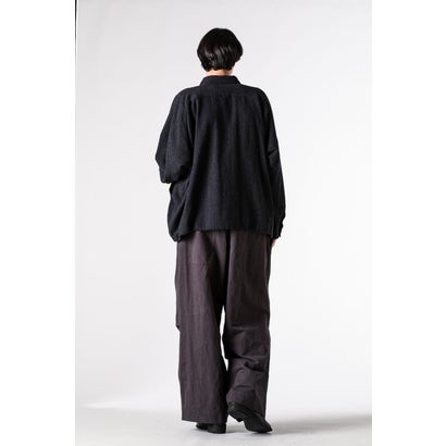 EASY WIDE TROUSERS （OFF BLACK）｜詳細画像
