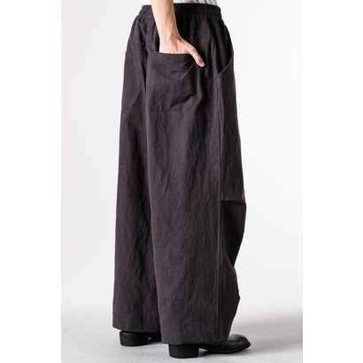 EASY WIDE TROUSERS （OFF BLACK）｜詳細画像