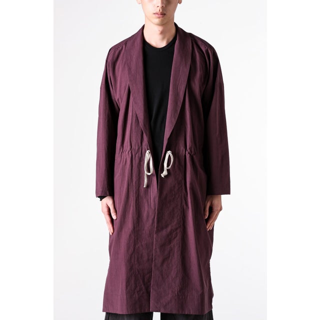 O PROJECT LONG ROBE AUBERGINE