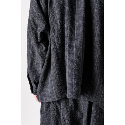 BALLOON SHIRT （GREY STRIPE）｜詳細画像