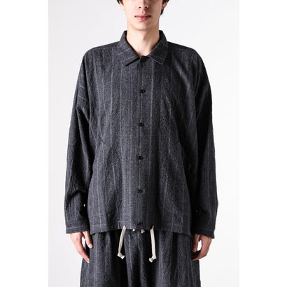 BALLOON SHIRT （GREY STRIPE）｜詳細画像