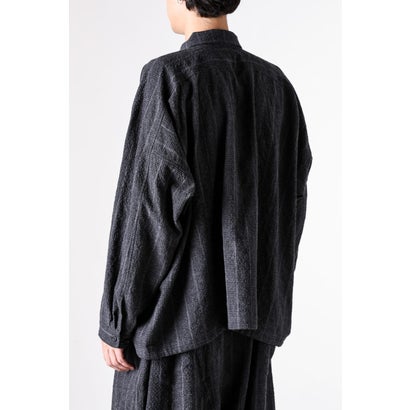 BALLOON SHIRT （GREY STRIPE）｜詳細画像