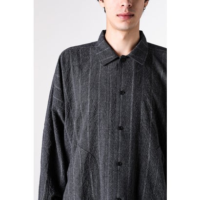 BALLOON SHIRT （GREY STRIPE）｜詳細画像
