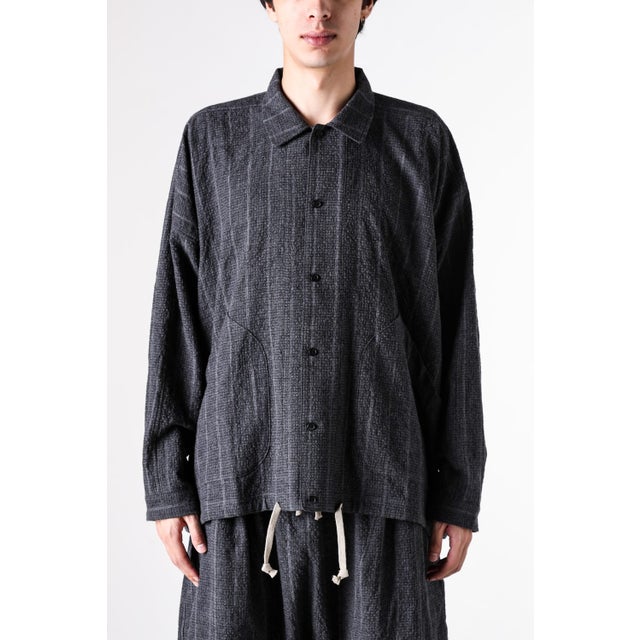 BALLOON SHIRT （GREY STRIPE）