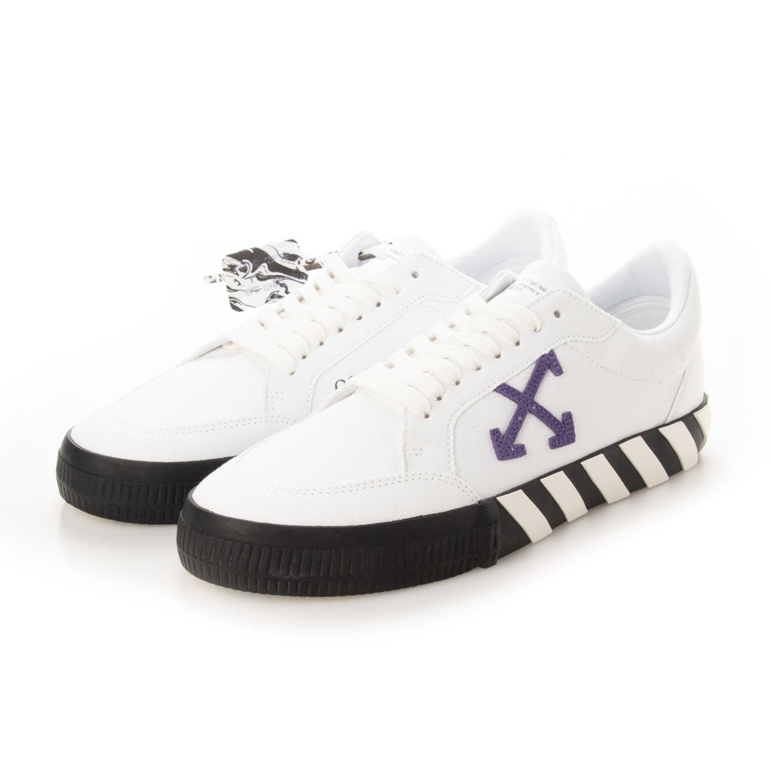 オフホワイト Off-White LOW VULCANIZED CANVAS （WHITE PURPLE 