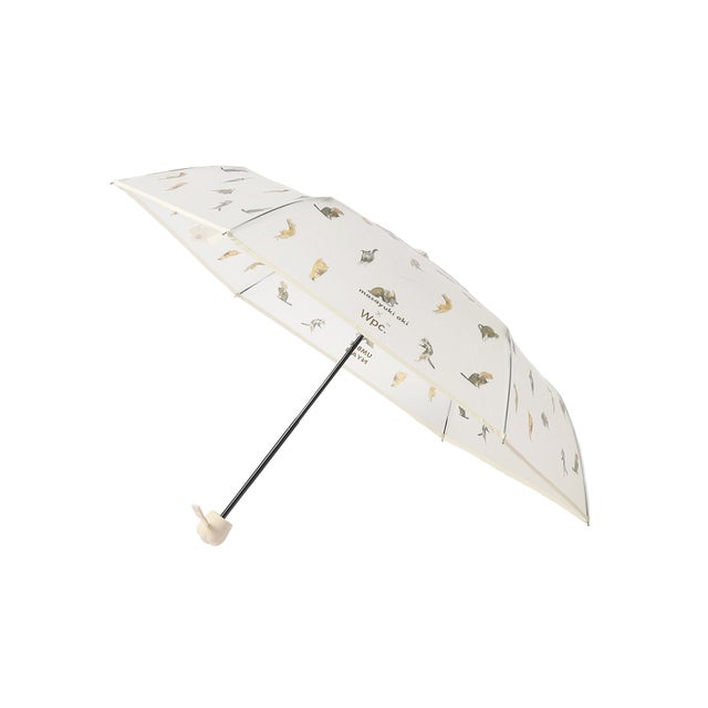 
                    沖昌之×Wpc． プラスティックアンブレにゃん ミニ 雨傘 ビニール傘 折りたたみ傘 （オフホワイト(003)）