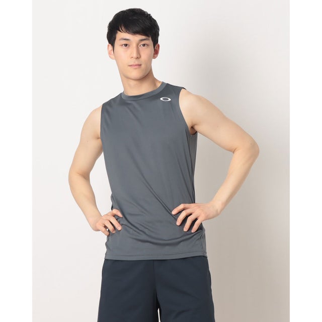 メンズ ノースリーブ機能シャツ FOUNDATIONAL TECH NS CREW 1.0 FOA409007 （GRAY DUST）