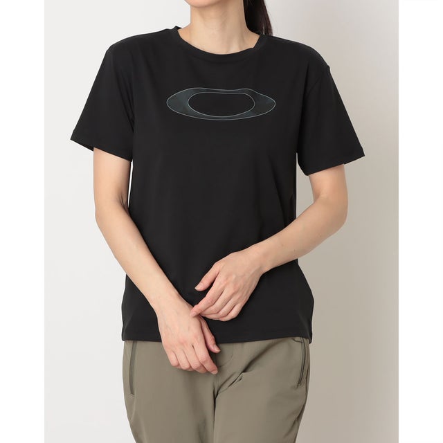 レディース 半袖機能Tシャツ RADIANT TC S/S BOX LOGO TEE 12.0 FOA500974 （PITCH BLACK）