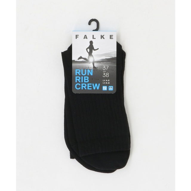 ＜FALKE＞RunRibCrew Socks （BLACK）