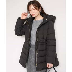 スムースタフタ ミドル丈ダウンコート/WEB限定サイズあり （ブラック）