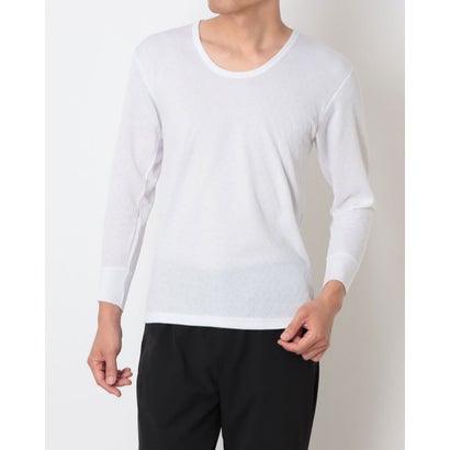 中綿キルト(パッケージ)  インナー 長袖U首シャツ クルーネックTシャツ （009）｜詳細画像