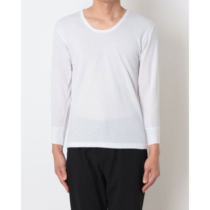 中綿キルト(パッケージ)  インナー 長袖U首シャツ クルーネックTシャツ （009）｜詳細画像