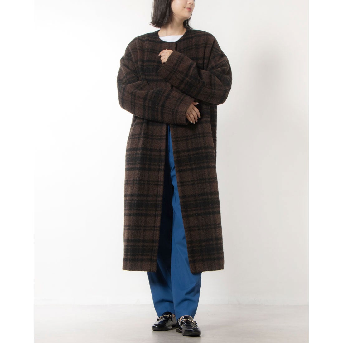 オールド イングランド OLD ENGLAND ビッグシルエットチェックコート 