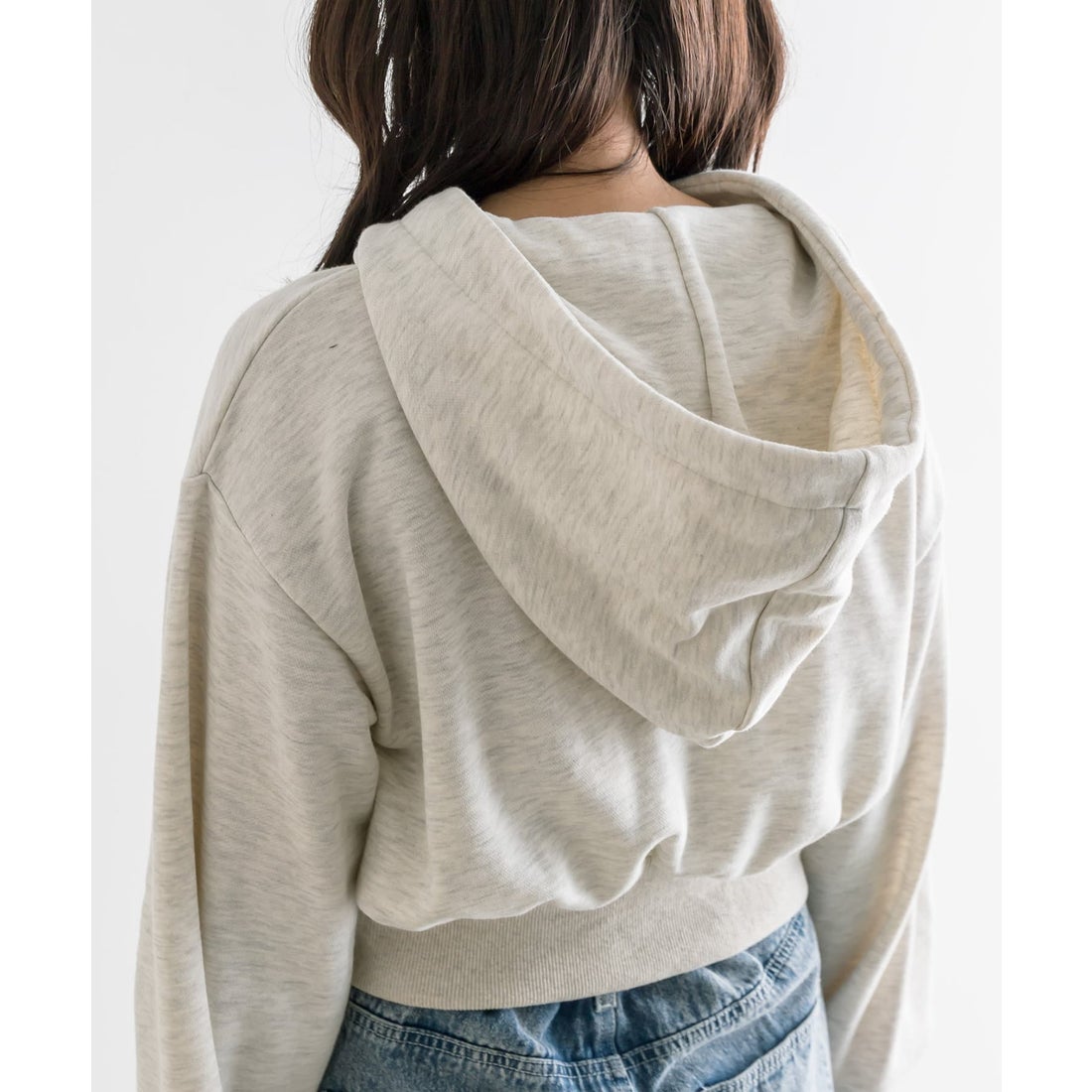 オリーブ デ オリーブ OLIVE des OLIVE ビジューブローチ付ZIPパーカー