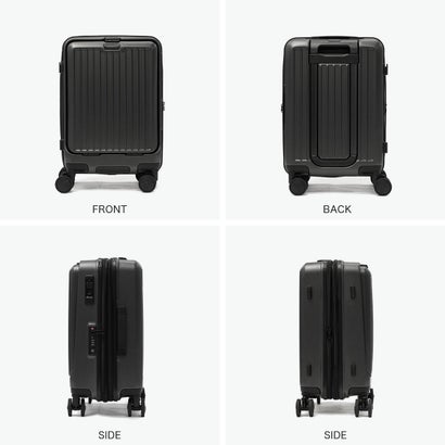 正規品1年保証 スーツケース 機内持ち込み フロントオープン Sサイズ キャリーケース 拡張 38L-44L拡張可能 Anetos OT-0918-49 （アイボリー）｜詳細画像