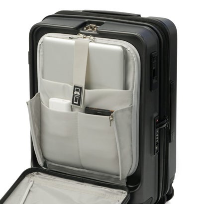 正規品1年保証 スーツケース 機内持ち込み フロントオープン Sサイズ キャリーケース 拡張 38L-44L拡張可能 Anetos OT-0918-49 （アイボリー）｜詳細画像