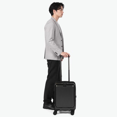 正規品1年保証 スーツケース 機内持ち込み フロントオープン Sサイズ キャリーケース 拡張 38L-44L拡張可能 Anetos OT-0918-49 （シルバー）｜詳細画像
