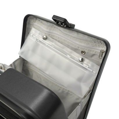 正規品1年保証 スーツケース 機内持ち込み フロントオープン Sサイズ キャリーケース 拡張 38L-44L拡張可能 Anetos OT-0918-49 （シルバー）｜詳細画像