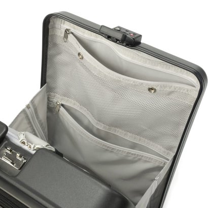 正規品1年保証 スーツケース 機内持ち込み フロントオープン Sサイズ キャリーケース 拡張 38L-44L拡張可能 Anetos OT-0918-49 （シルバー）｜詳細画像