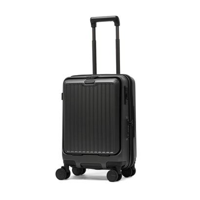 正規品1年保証 スーツケース 機内持ち込み フロントオープン Sサイズ キャリーケース 拡張 38L-44L拡張可能 Anetos OT-0918-49 （ブラック）｜詳細画像