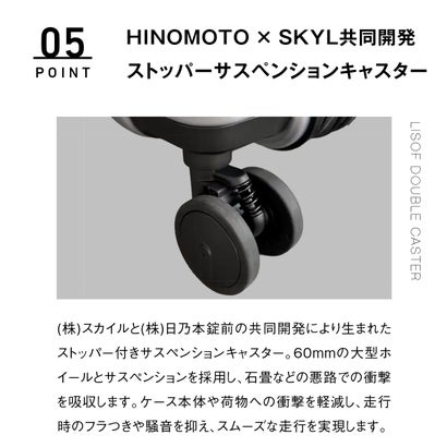 正規品1年保証 スーツケース フロントオープン Mサイズ キャリーケース 拡張 前開き ワンタッチ式 60/69L拡張可能 Anetos OT-0918-58 （シルバー）｜詳細画像