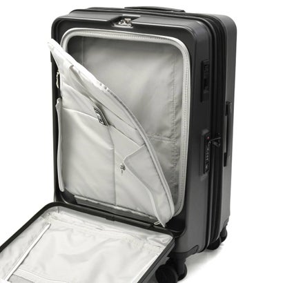 正規品1年保証 スーツケース フロントオープン Mサイズ キャリーケース 拡張 前開き ワンタッチ式 60/69L拡張可能 Anetos OT-0918-58 （ブラック）｜詳細画像
