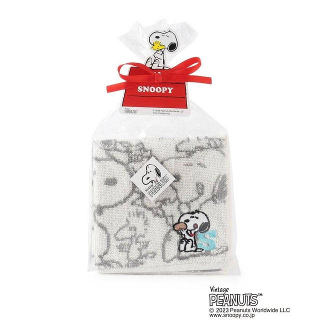 ◆SNOOPY イニシャルミニタオル S （アイボリー(003)）