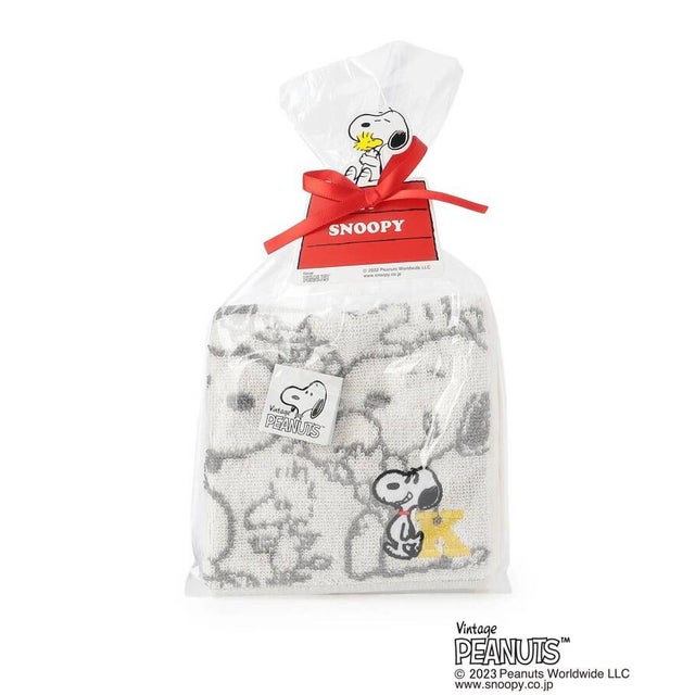 ◆SNOOPY イニシャルミニタオル K （アイボリー(003)）